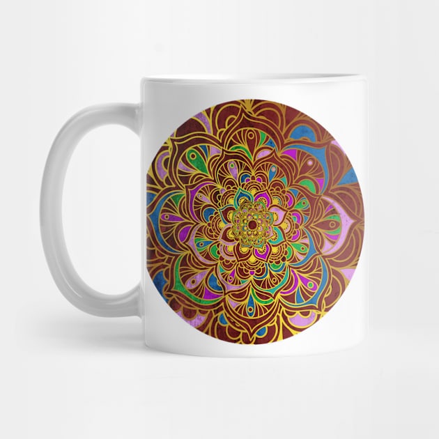 Mandala colorful red by aleibanez